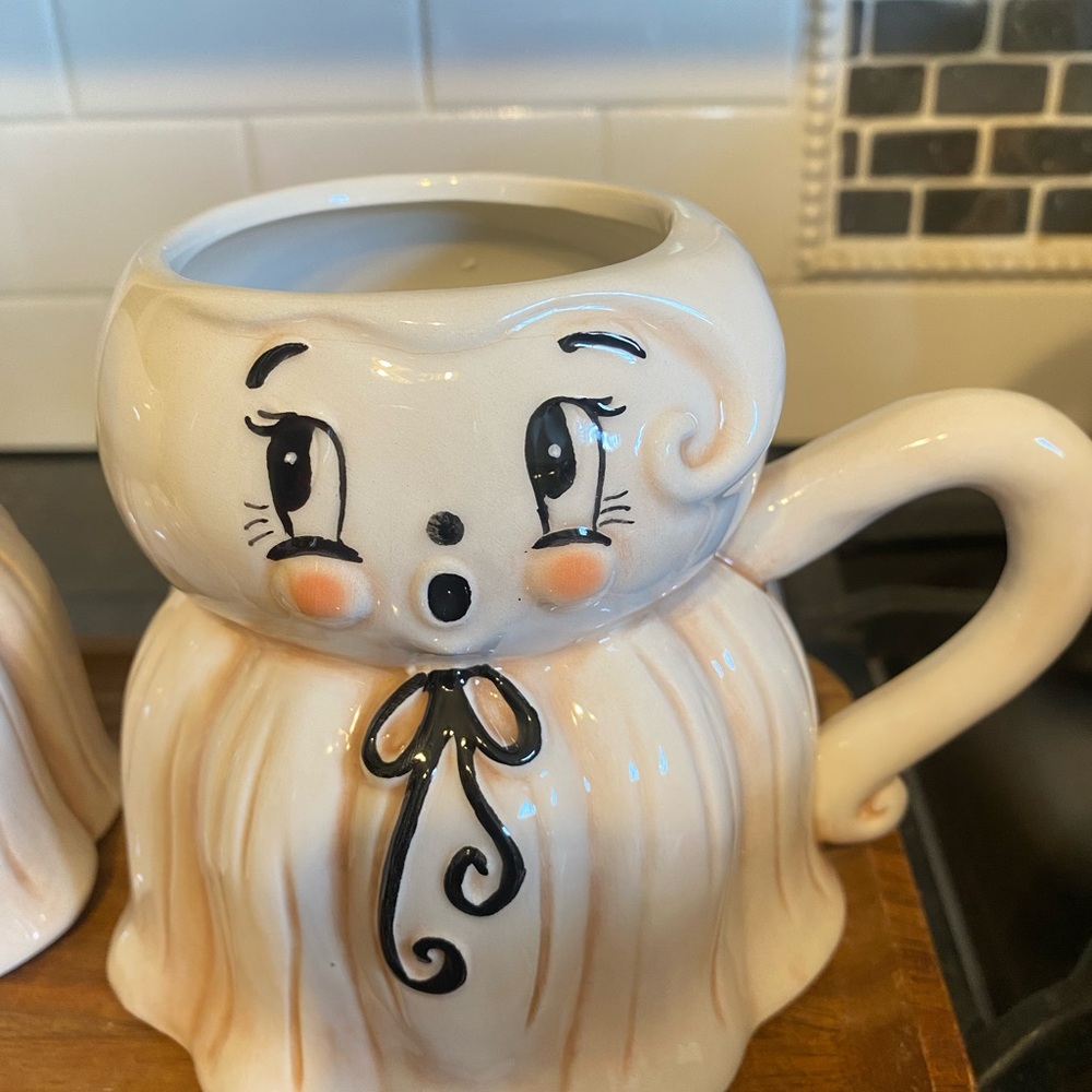 Johanna Parker Halloween Set of 2 Figural Kooky Spooky Ghost Mugs - Picture 3 of 6